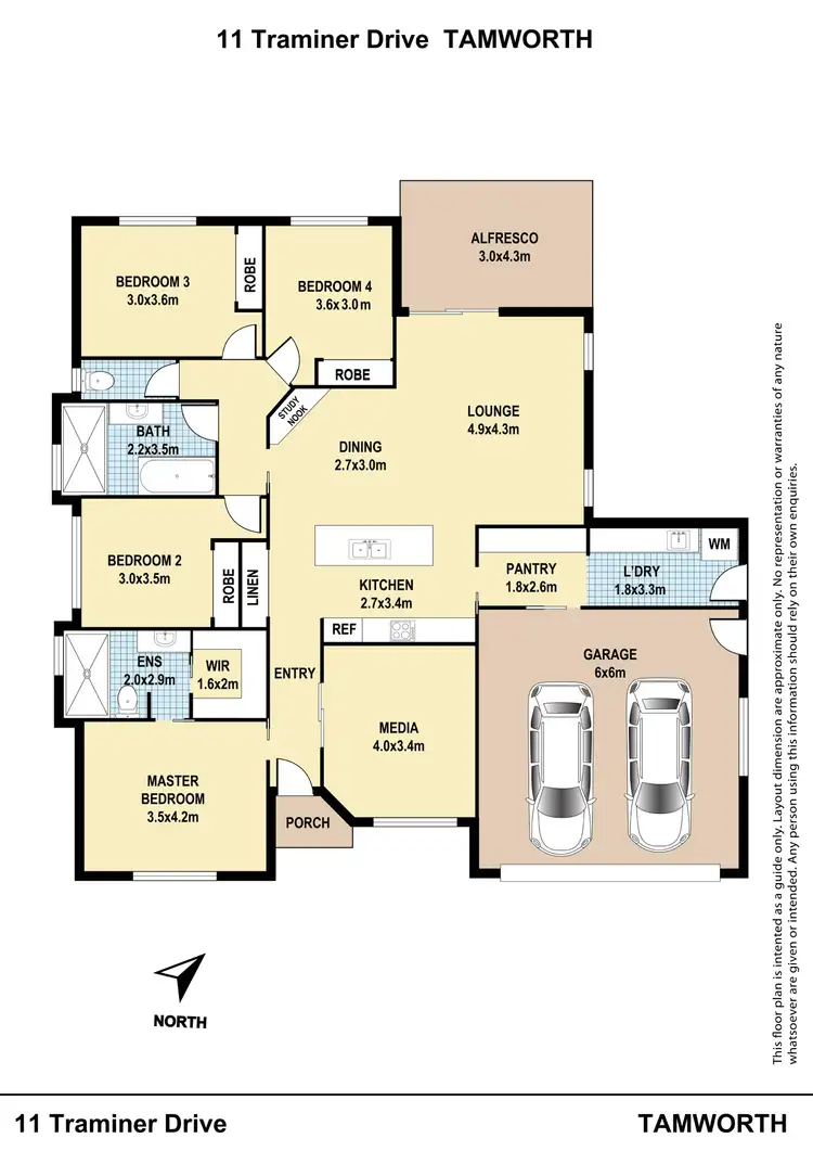 Floorplan of Homely house listing, 11 Traminer Drive, Tamworth NSW 2340