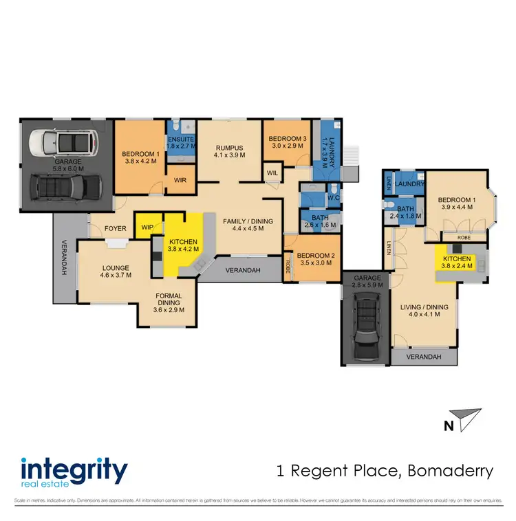 Floorplan of Homely semi-detached listing, 1 Regent Place, Bomaderry NSW 2541