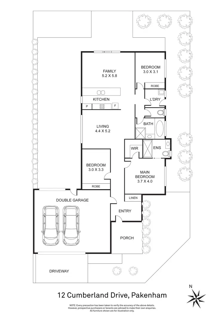 Floorplan of Homely house listing, 12 Cumberland Drive, Pakenham VIC 3810