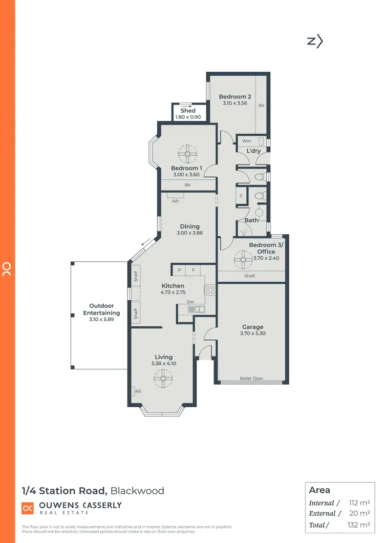 Floorplan of Homely unit listing, 1/4 Station Road, Blackwood SA 5051