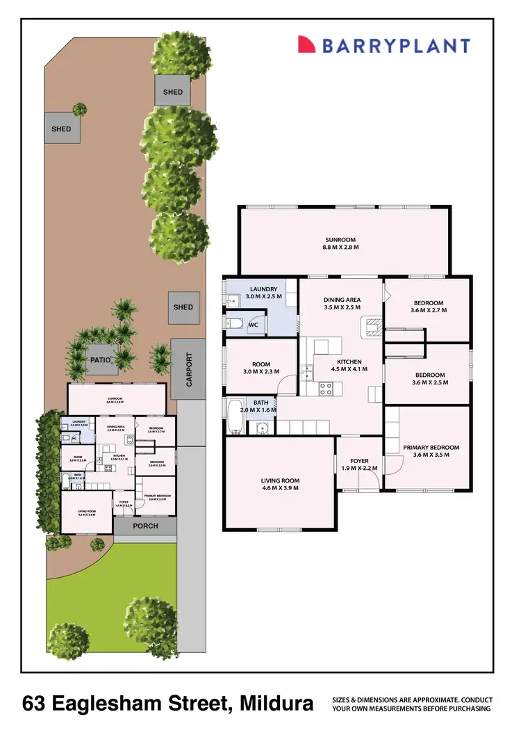 Floorplan of Homely house listing, 63 Eaglesham Street, Mildura VIC 3500