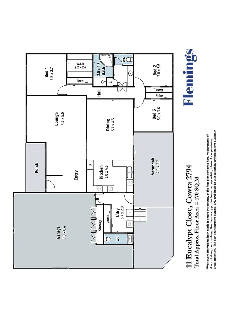 Floorplan of Homely house listing, 11 Eucalypt Close, Cowra NSW 2794