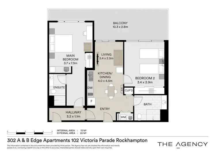 Floorplan of Homely unit listing, 302/102-108 Victoria Parade, Rockhampton City QLD 4700