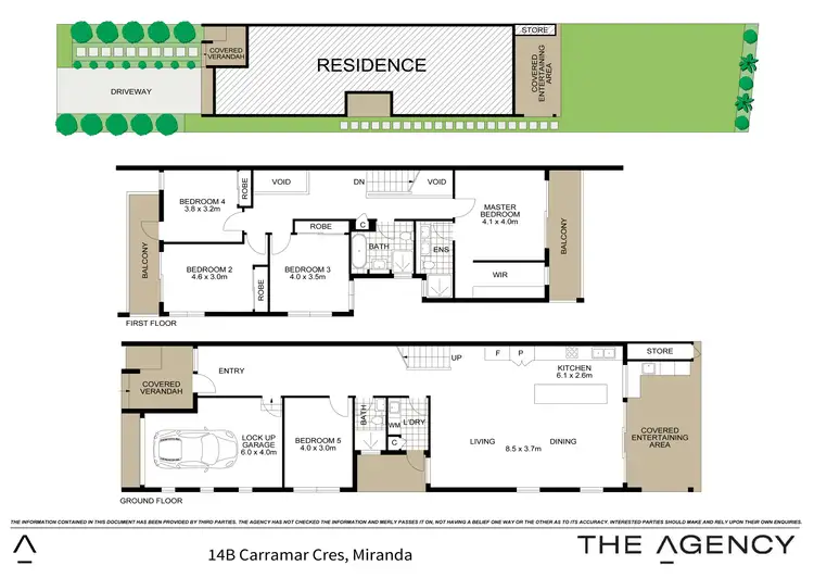 Floorplan of Homely semi-detached listing, 14B Carramar Crescent, Miranda NSW 2228