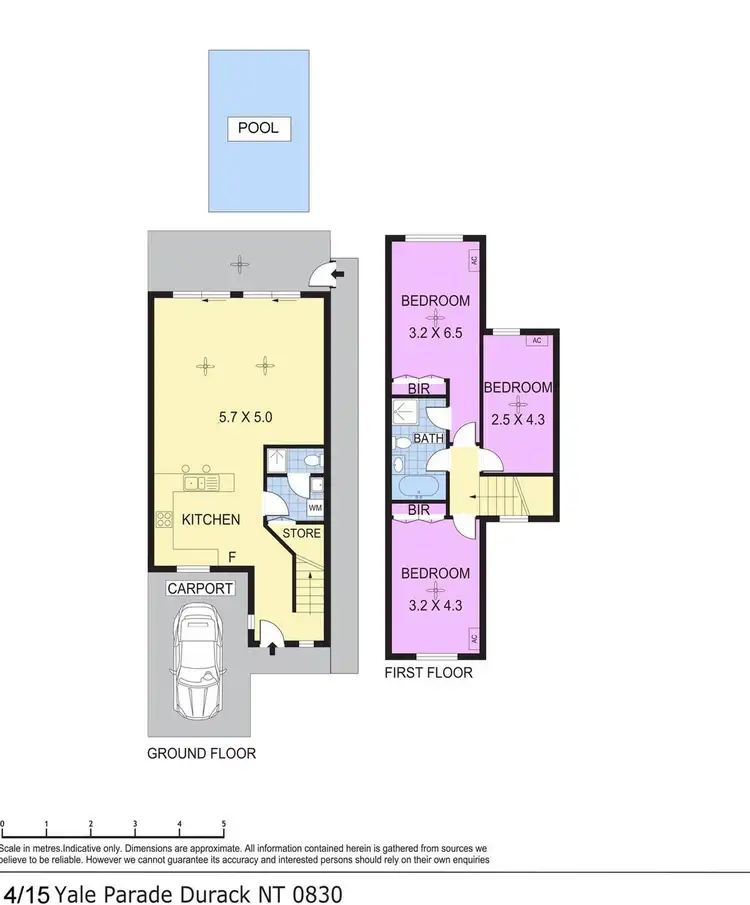 Floorplan of Homely townhouse listing, 4/15 Yale Parade, Durack NT 830