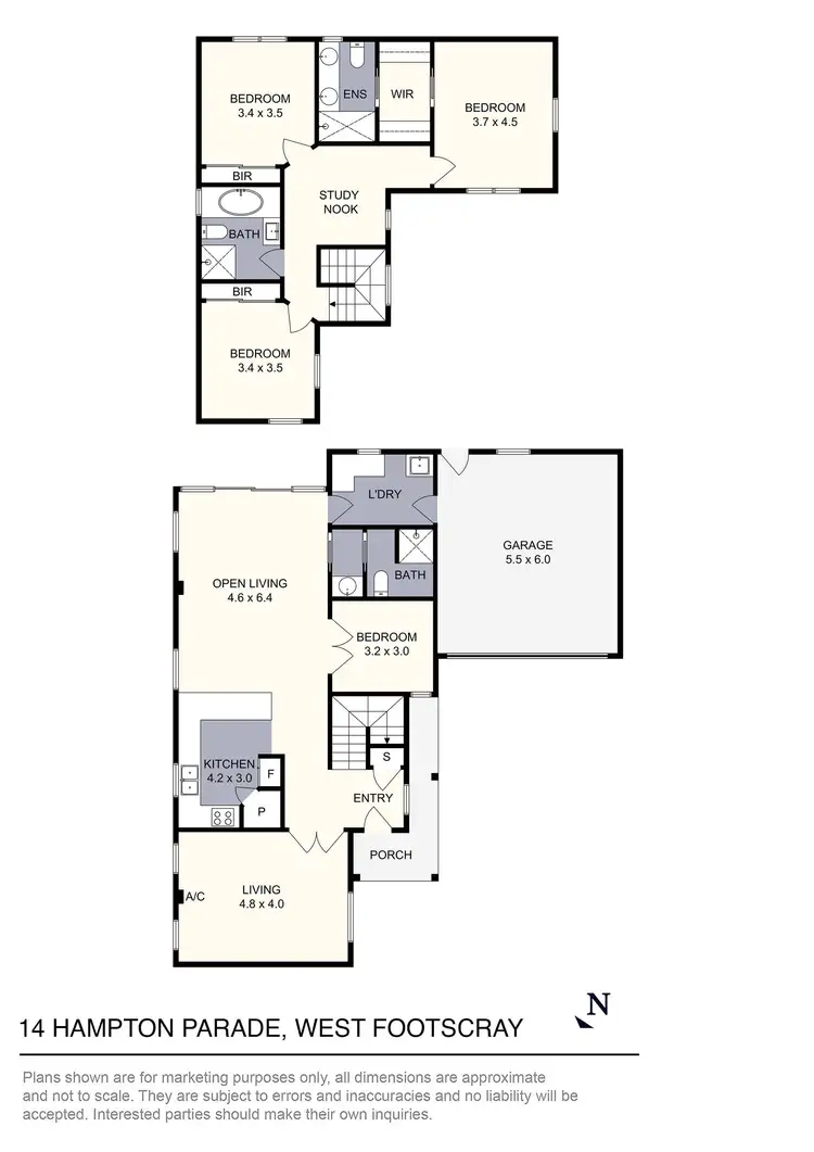 Floorplan of Homely house listing, 2/14 Hampton Parade, West Footscray VIC 3012