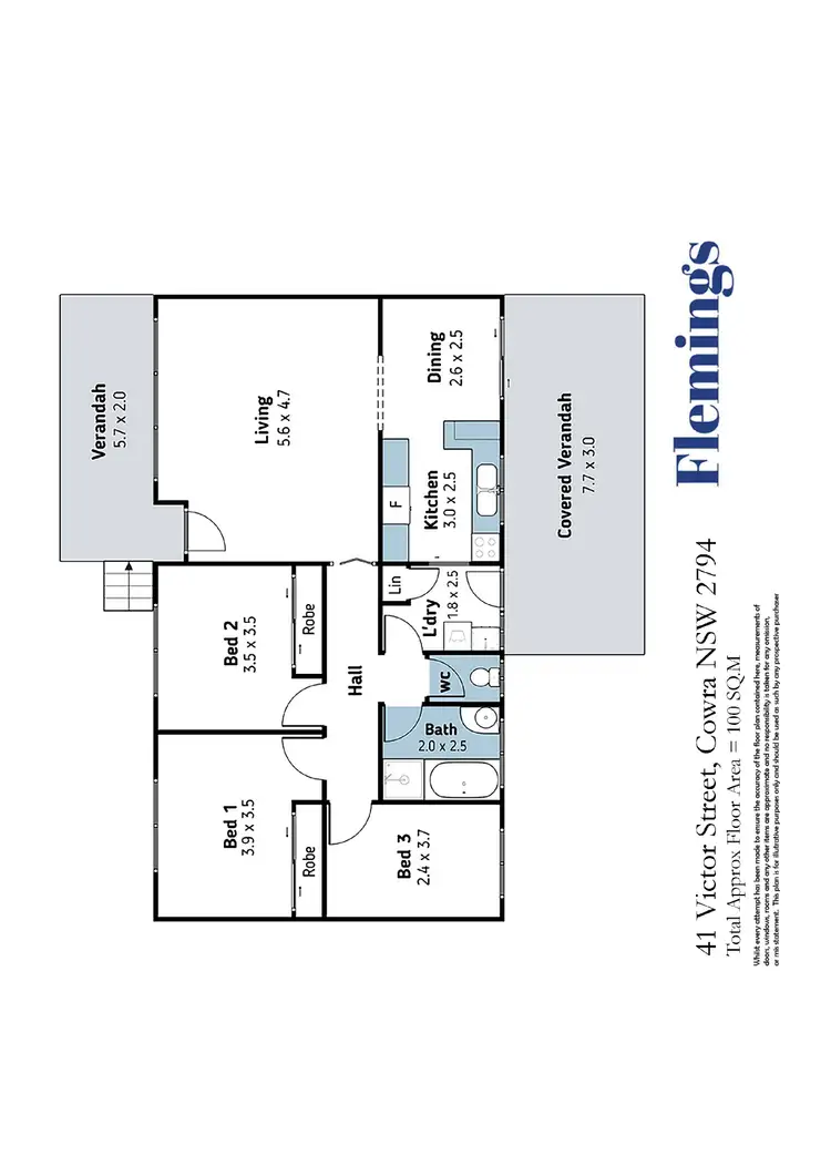 Floorplan of Homely house listing, 41 Victor Street, Cowra NSW 2794