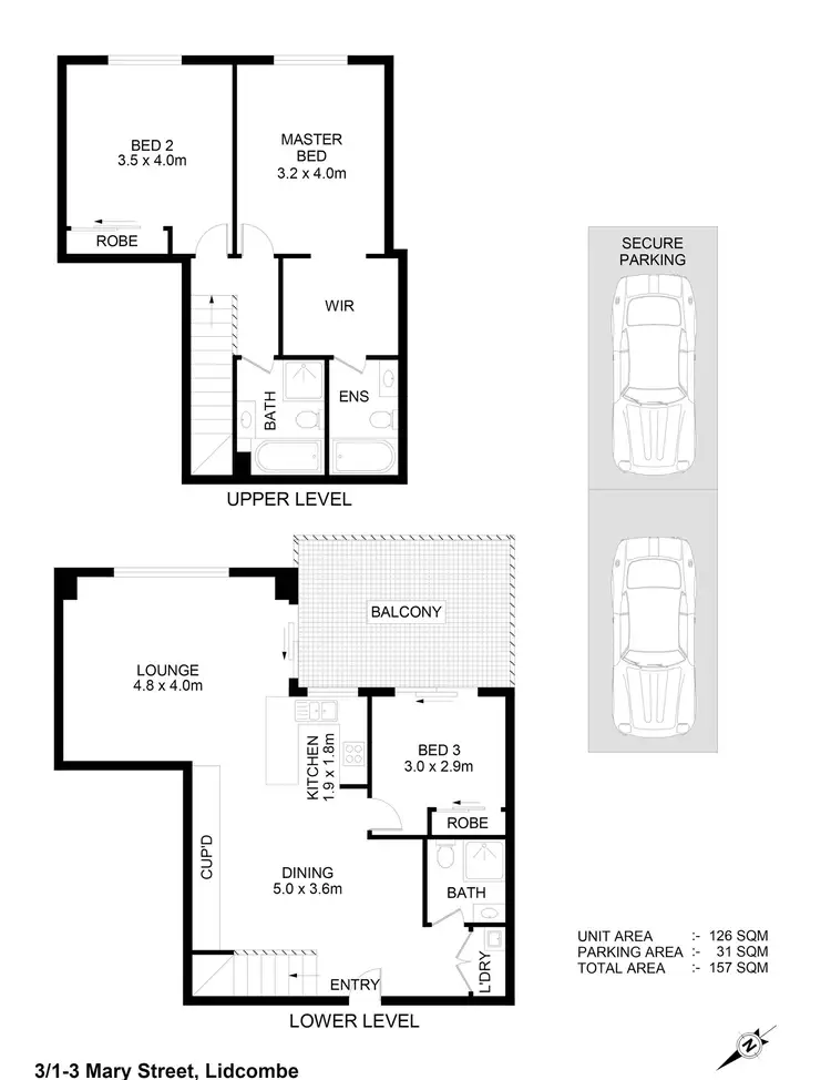 Floorplan of Homely apartment listing, 3/1-3 Mary Street, Lidcombe NSW 2141