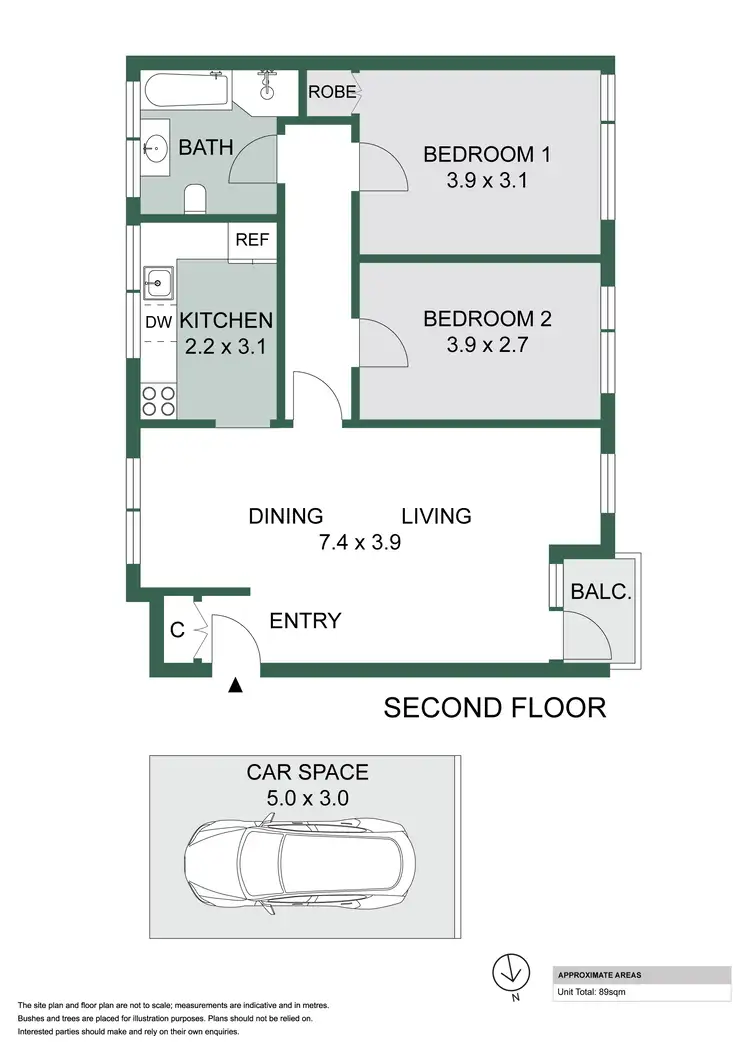 Floorplan of Homely apartment listing, 9/32-36 Bellevue Road, Bellevue Hill NSW 2023