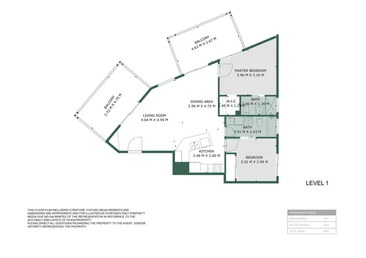 Floorplan of Homely unit listing, 17/239 Shafston Avenue, Kangaroo Point QLD 4169
