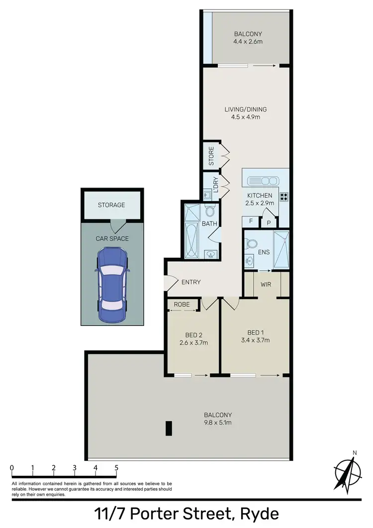 Floorplan of Homely apartment listing, Level 3/11/7 Porter Street, Ryde NSW 2112