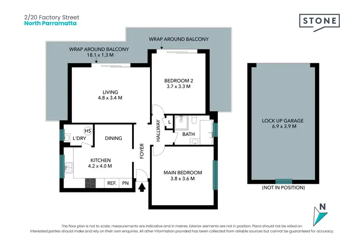 Floorplan of Homely apartment listing, 2/20 Factory Street, North Parramatta NSW 2151
