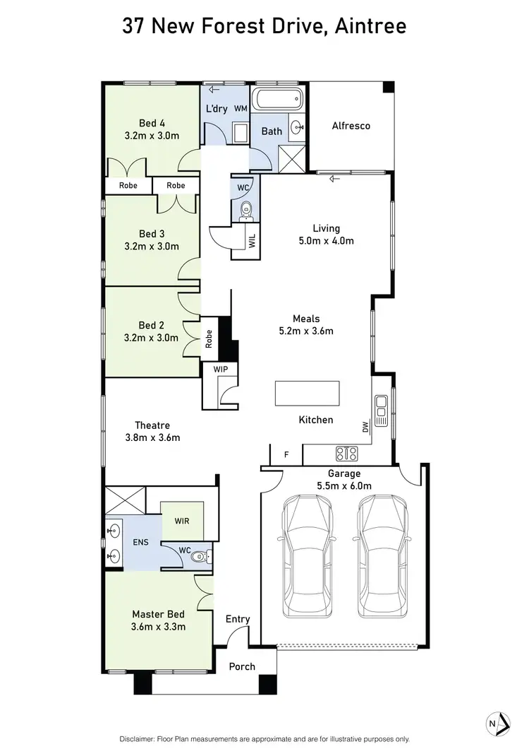 Floorplan of Homely house listing, 37 Newforest Drive, Aintree VIC 3336