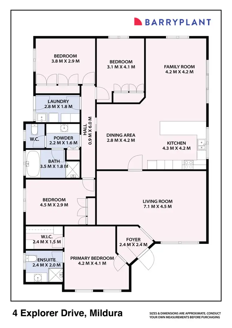 Floorplan of Homely house listing, 4 Explorer Drive, Mildura VIC 3500