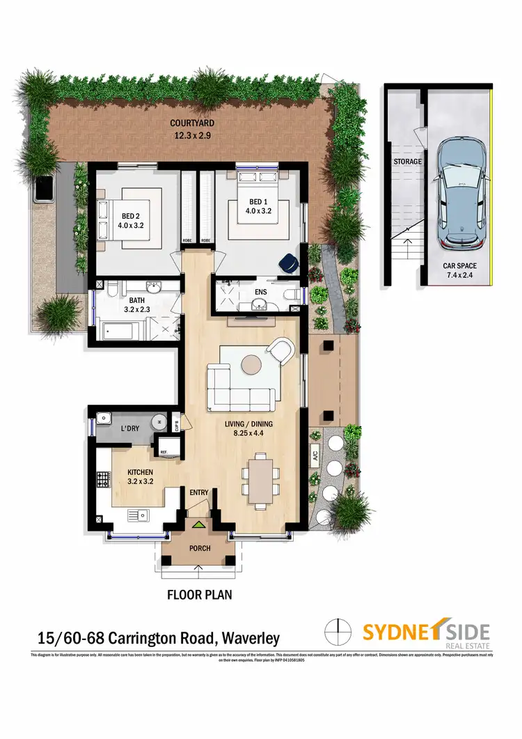 Floorplan of Homely apartment listing, 15/60-68 Carrington Road, Waverley NSW 2024