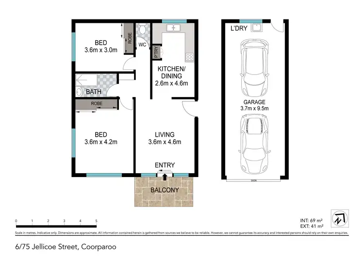 Floorplan of Homely unit listing, 6/75 Jellicoe Street, Coorparoo QLD 4151
