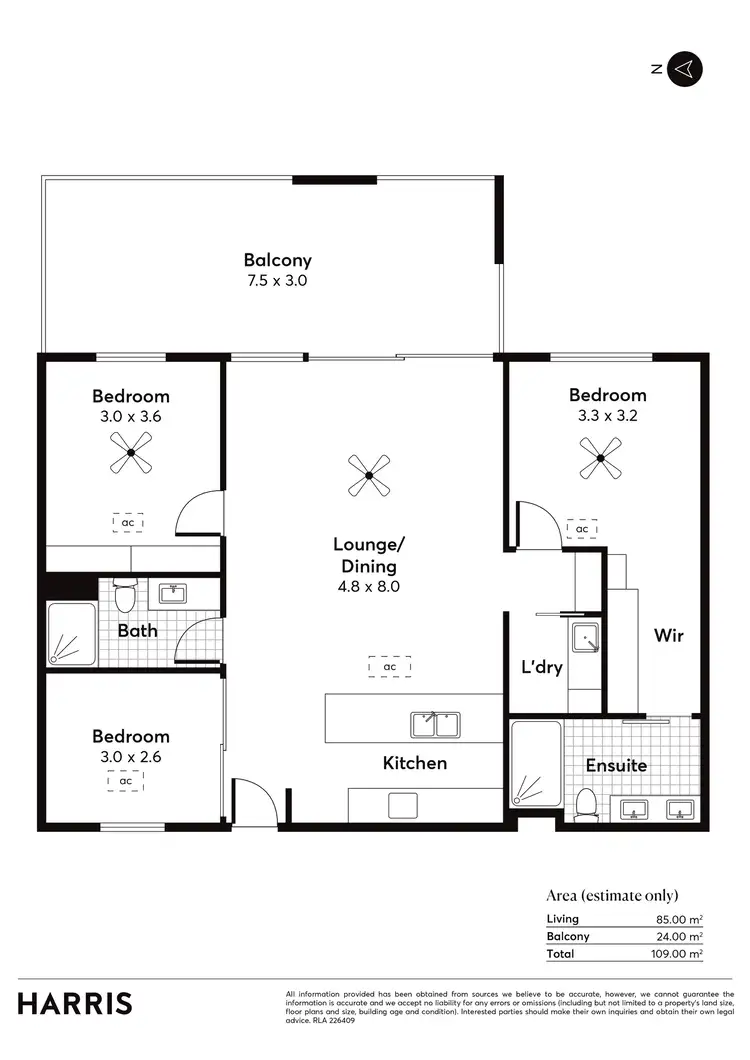 Floorplan of Homely apartment listing, 203/246 Unley Road, Unley SA 5061