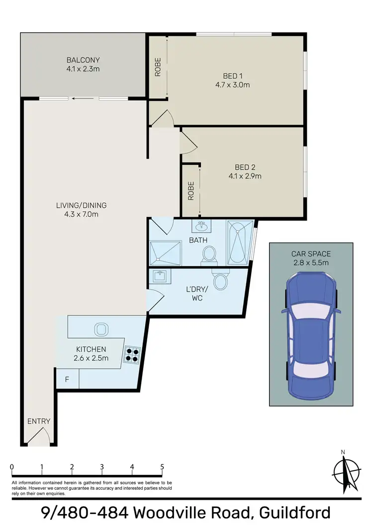 Floorplan of Homely unit listing, 9/480-484 Woodville Road, Guildford NSW 2161
