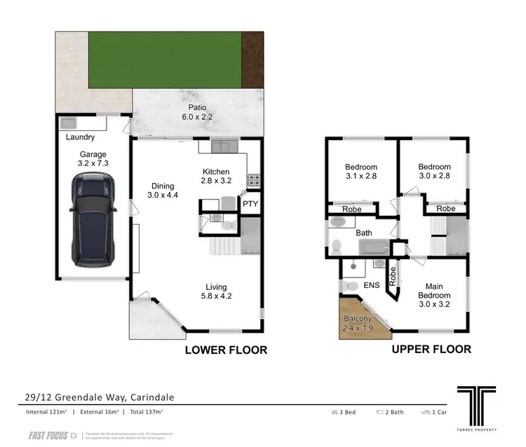 Floorplan of Homely townhouse listing, 29/12 Greendale Way, Carindale QLD 4152