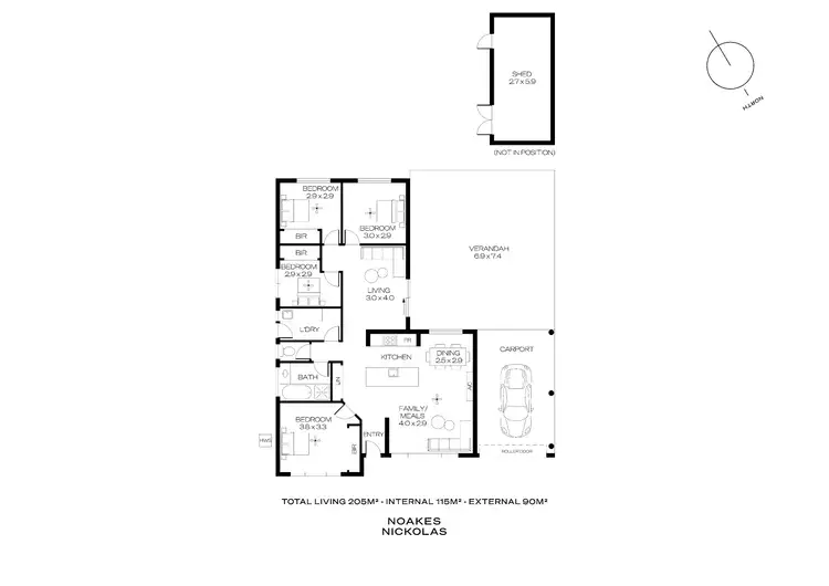 Floorplan of Homely house listing, 36 Harold Lea Way, Hackham SA 5163