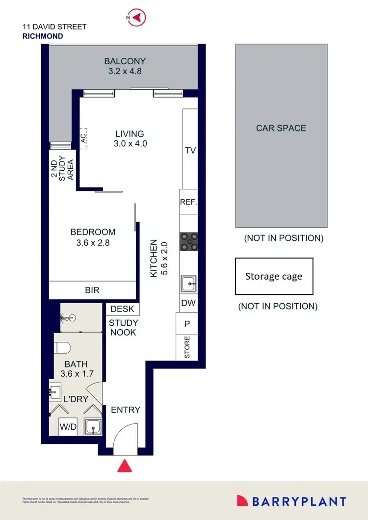 Floorplan of Homely apartment listing, 417/11 David Street, Richmond VIC 3121