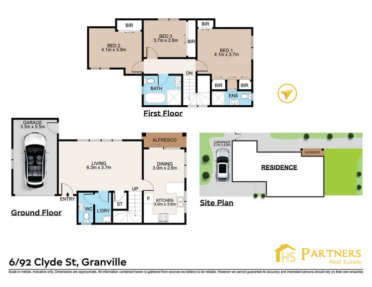 Floorplan of Homely townhouse listing, 6/92-94 Clyde Street, Granville NSW 2142