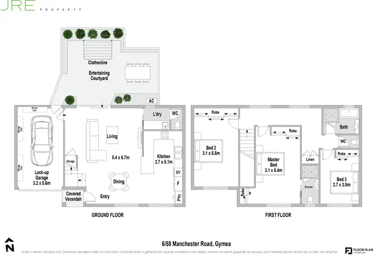 Floorplan of Homely townhouse listing, 6/58-62 Manchester Road, Gymea NSW 2227