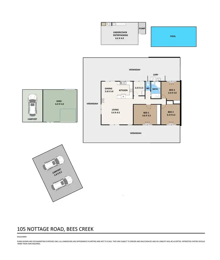 Floorplan of Homely house listing, 105 Nottage Road, Bees Creek NT 822