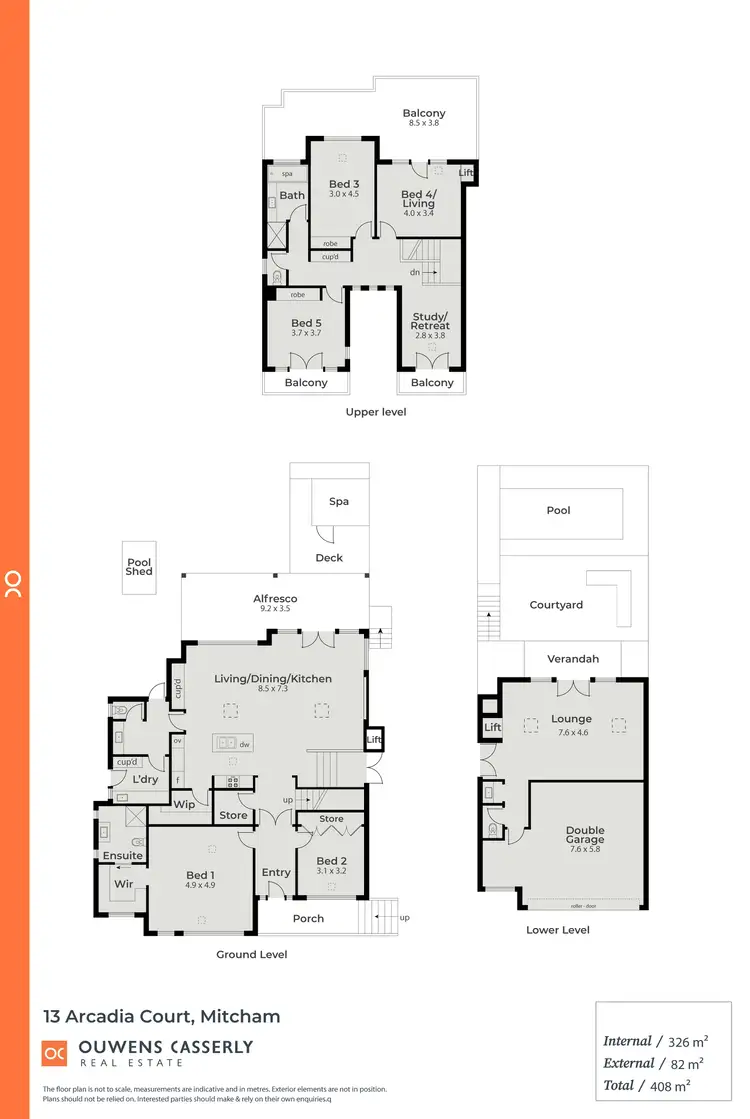 Floorplan of Homely house listing, 13 Arcadia Court, Mitcham SA 5062