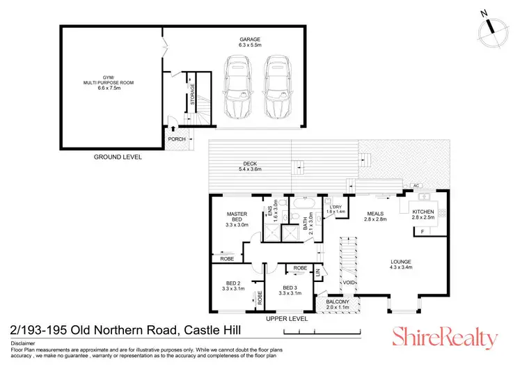 Floorplan of Homely townhouse listing, 2/193-195 Old Northern Road, Castle Hill NSW 2154