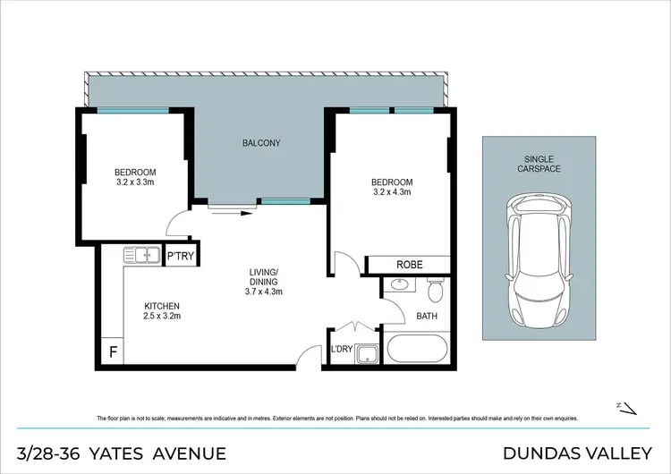 Floorplan of Homely apartment listing, 3/28-36 Yates Avenue, Dundas Valley NSW 2117