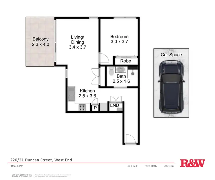 Floorplan of Homely apartment listing, 220/17-21 Duncan Street, West End QLD 4101