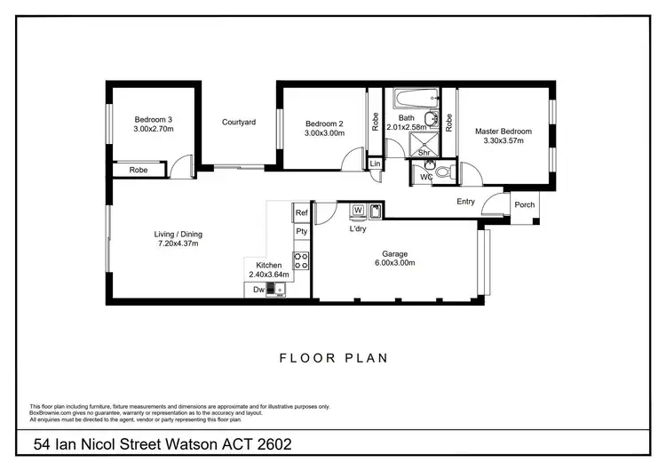 Floorplan of Homely house listing, 54 Ian Nicol Street, Watson ACT 2602