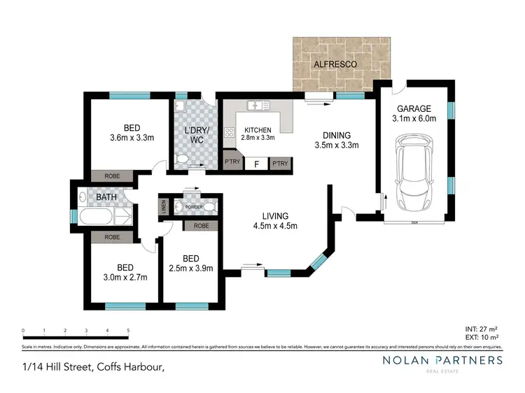 Floorplan of Homely villa listing, 1/14 Hill Street, Coffs Harbour NSW 2450