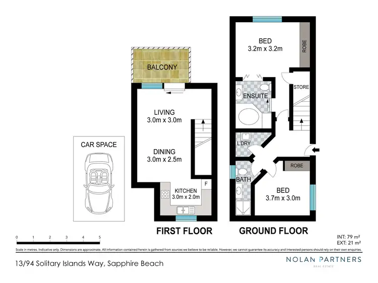 Floorplan of Homely townhouse listing, 13/94 Solitary Islands Way, Sapphire Beach NSW 2450