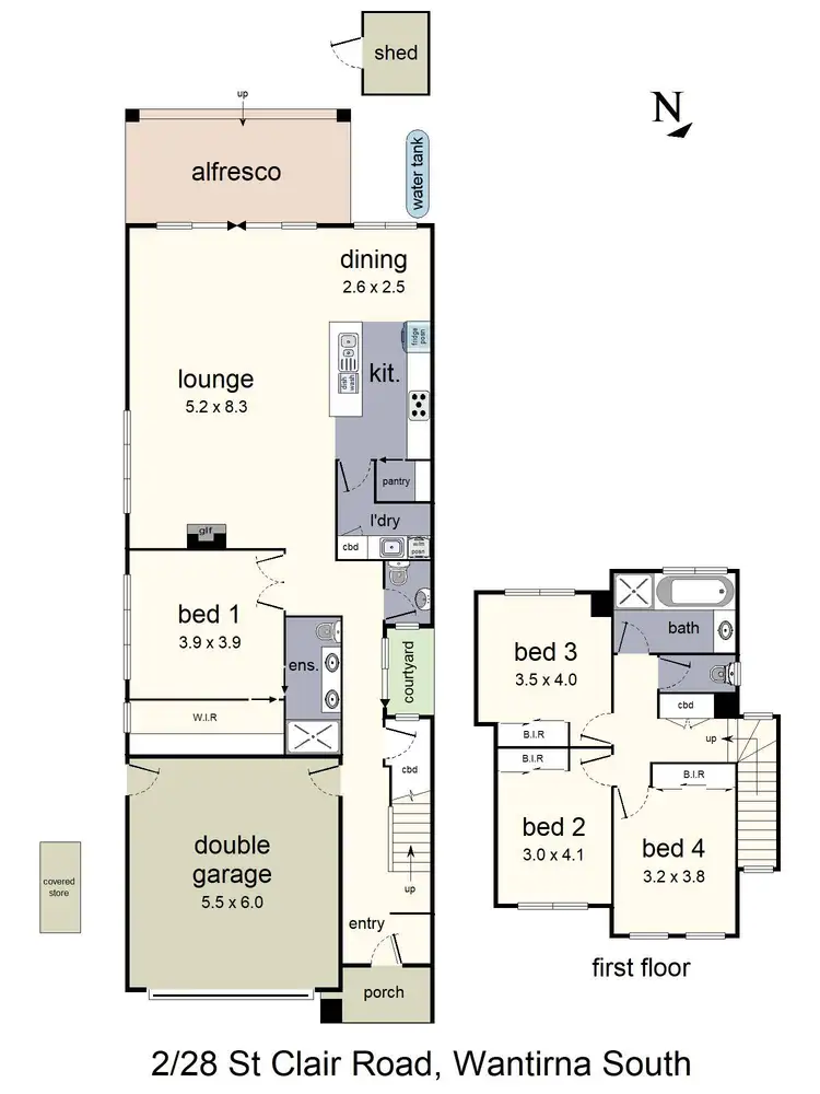 Floorplan of Homely house listing, 28B St Clair Road, Wantirna South VIC 3152