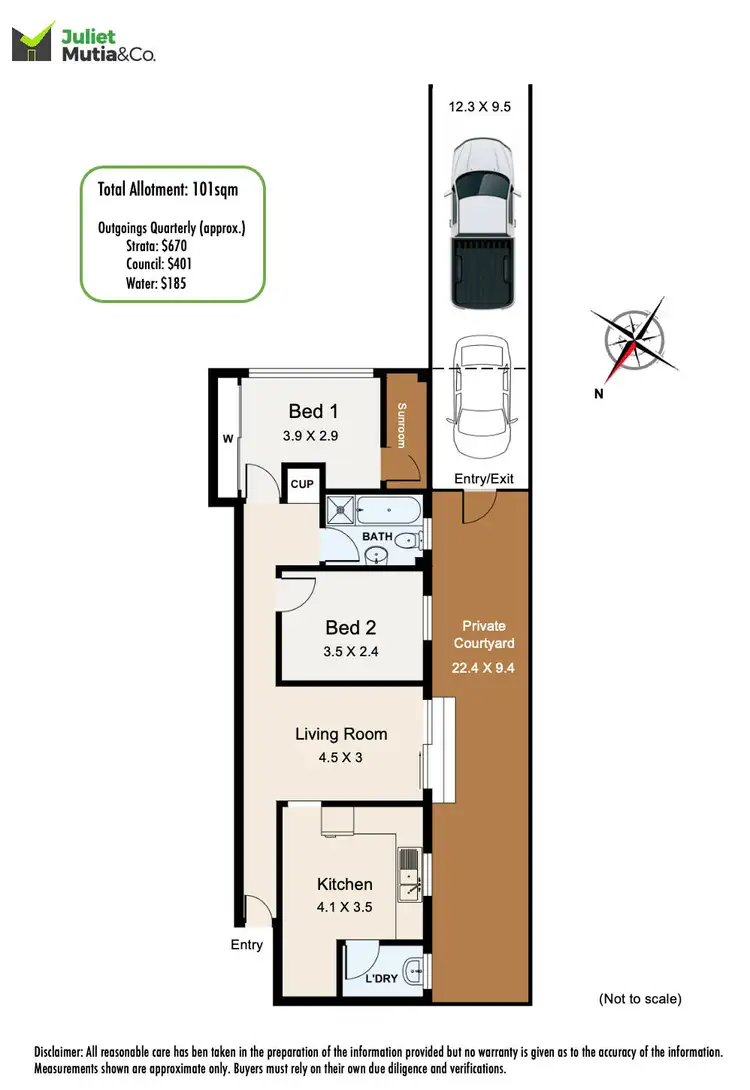 Floorplan of Homely unit listing, 2/33 Claremont Street, Campsie NSW 2194