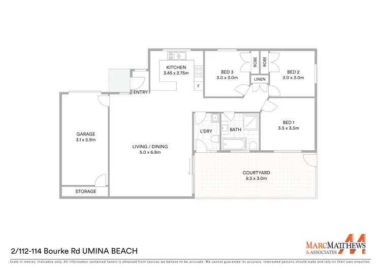 Floorplan of Homely villa listing, 2/112-114 Bourke Road, Umina Beach NSW 2257