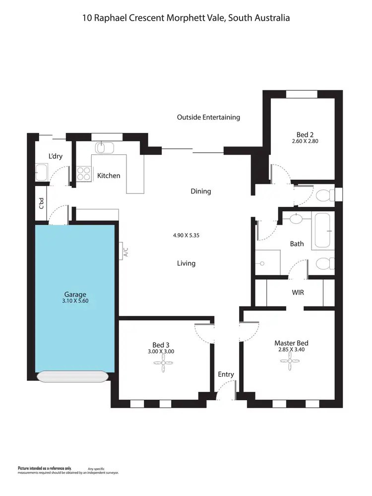 Floorplan of Homely house listing, 10 Raphael Crescent, Morphett Vale SA 5162