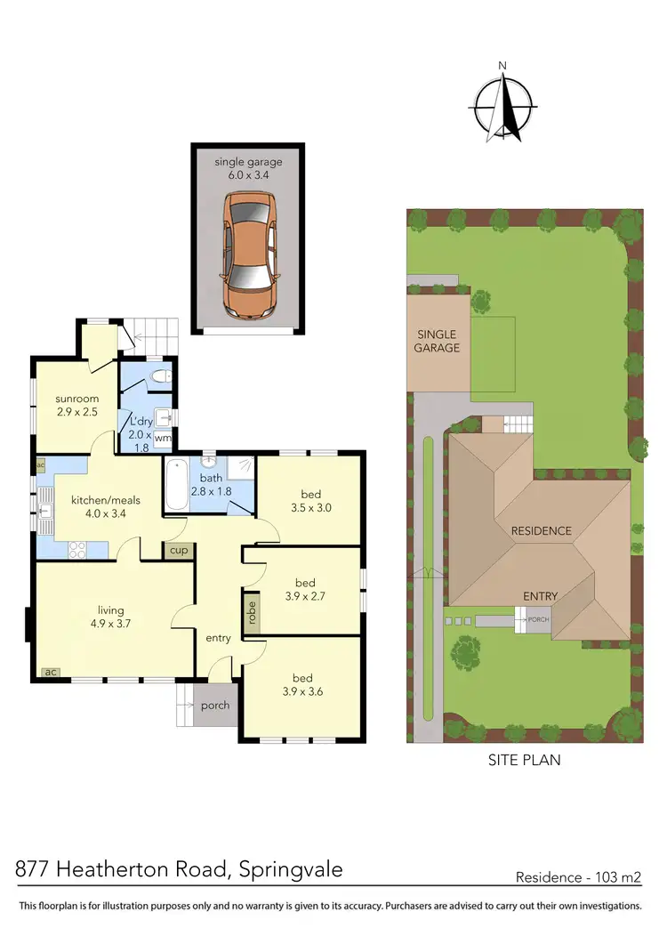 Floorplan of Homely house listing, 877 Heatherton Road, Springvale VIC 3171