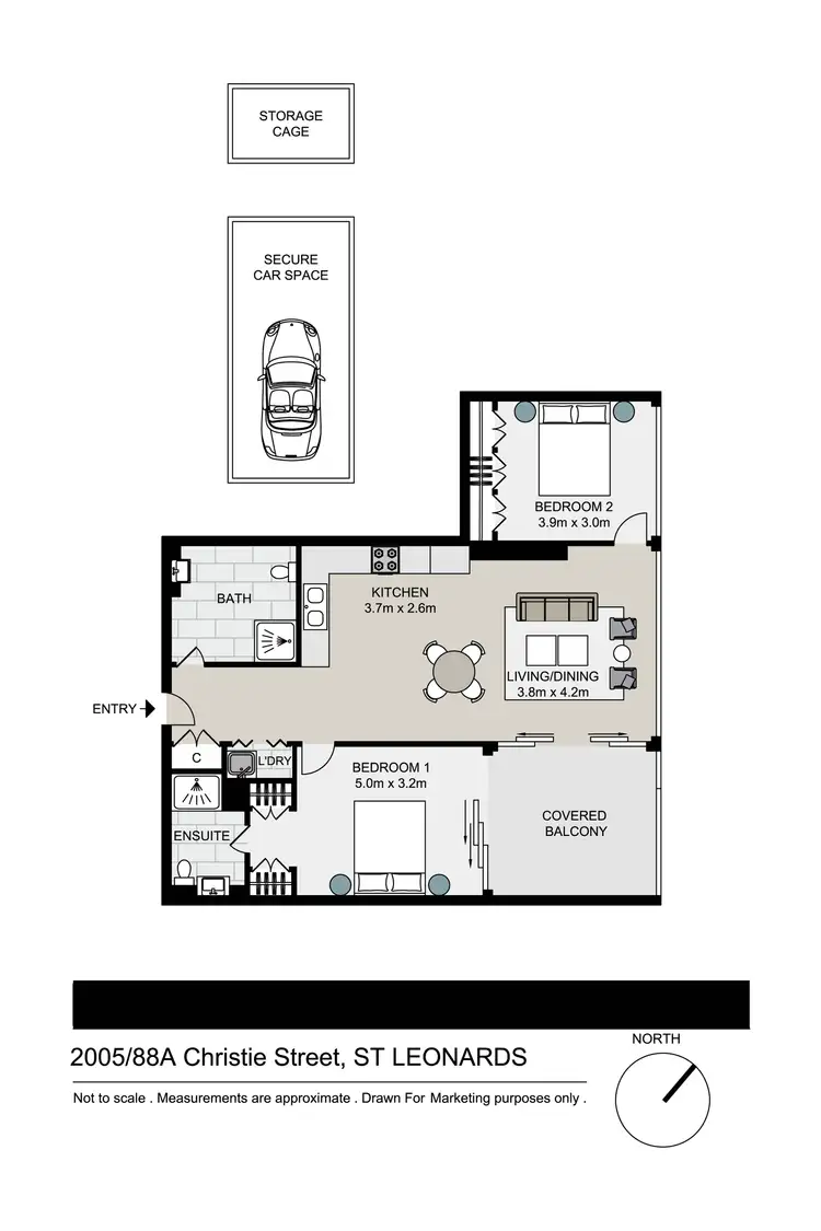Floorplan of Homely apartment listing, 2005/88A Christie Street, St Leonards NSW 2065