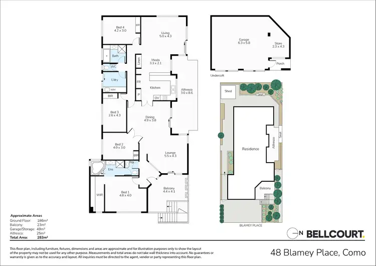Floorplan of Homely house listing, 48 Blamey Place, Como WA 6152