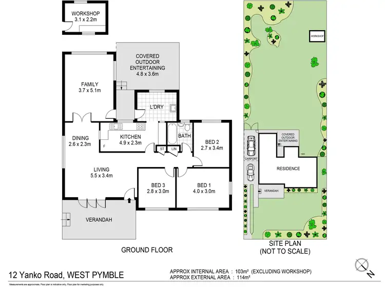 Floorplan of Homely house listing, 12 Yanko Road, West Pymble NSW 2073