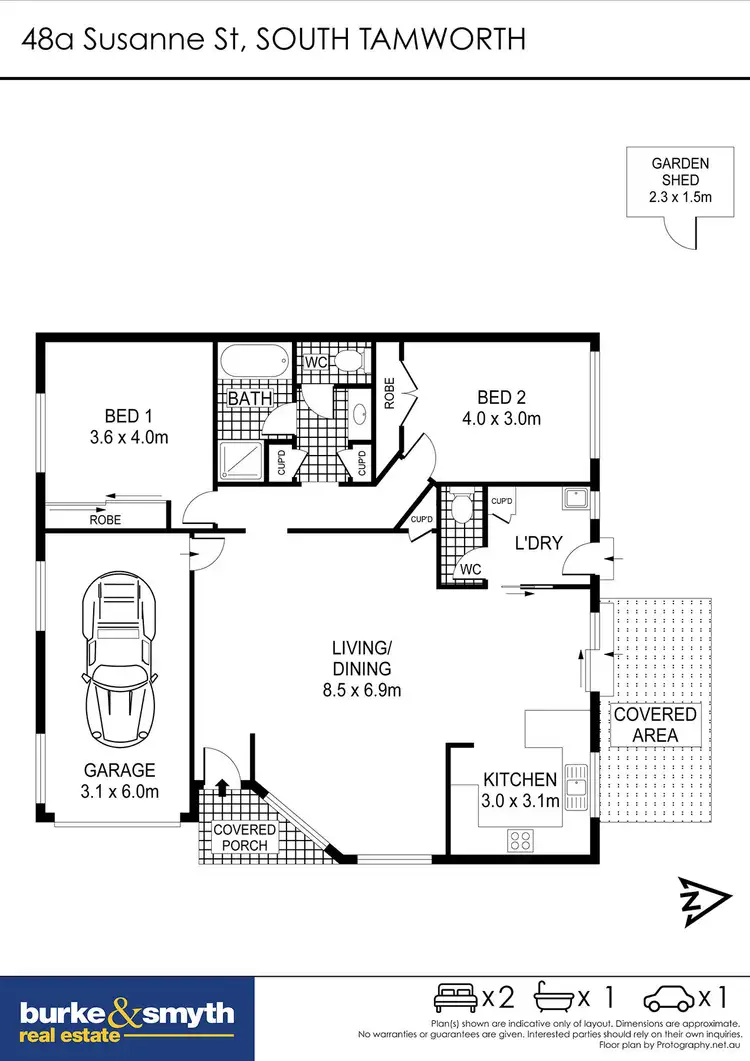 Floorplan of Homely villa listing, 48a Susanne Street, Tamworth NSW 2340