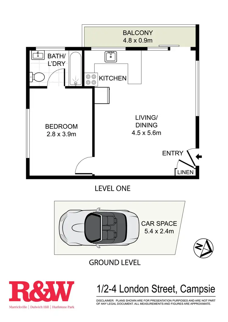 Floorplan of Homely apartment listing, 1/2-4 London Street, Campsie NSW 2194