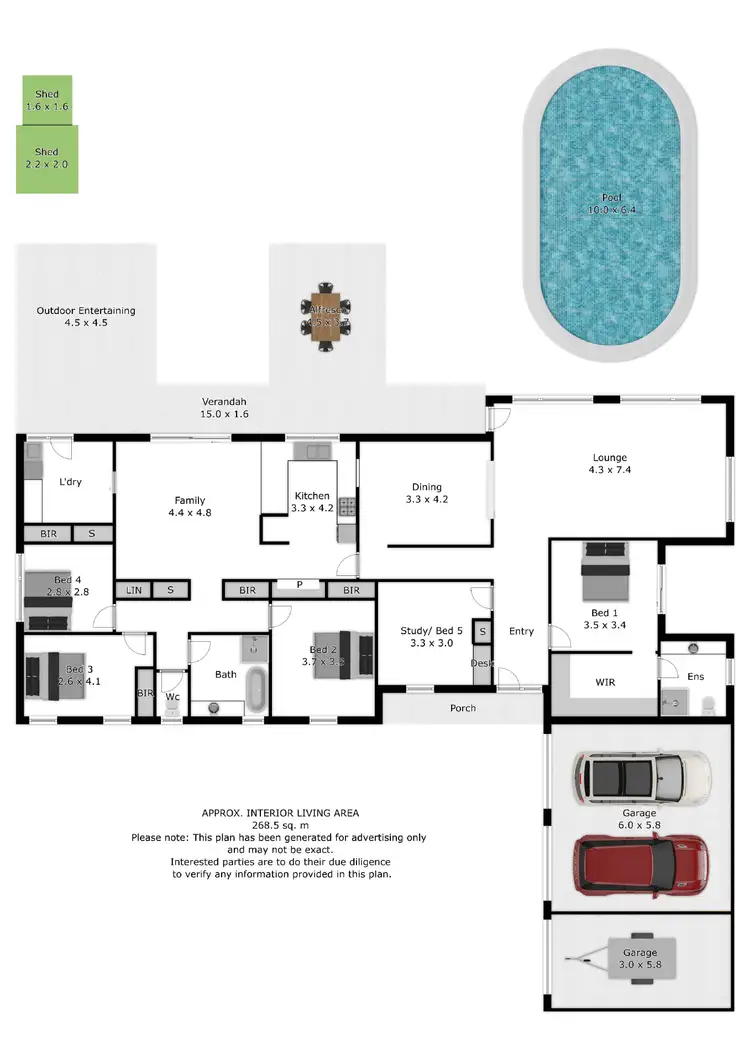 Floorplan of Homely house listing, 132 Huon Creek Road, Wodonga VIC 3690