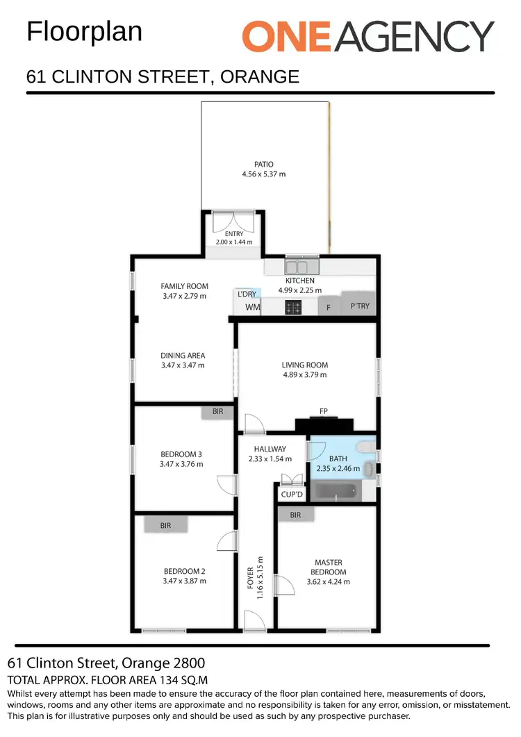 Floorplan of Homely house listing, 61 Clinton Street, Orange NSW 2800