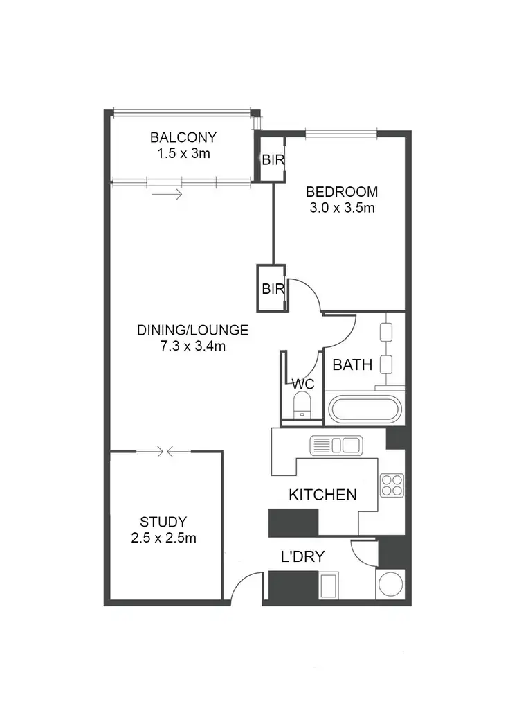 Floorplan of Homely apartment listing, 1408/2-10 Greenslopes Street, Cairns North QLD 4870