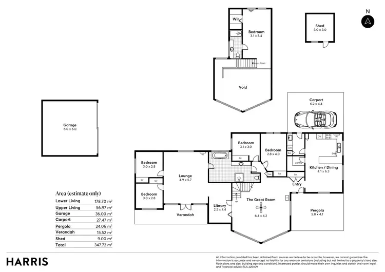Floorplan of Homely rural property listing, 250 Blockers Road, Basket Range SA 5138