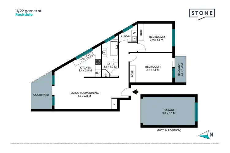Floorplan of Homely unit listing, 11/22-24 Garnet Street, Rockdale NSW 2216